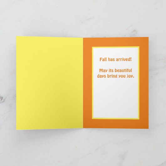 Fall Equinox, Ankunft im Herbst, Hübsche Fall-Szen Karte (Innenseite)