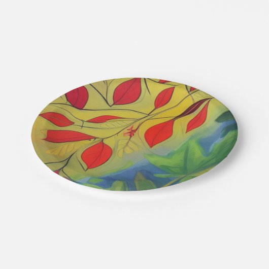 Fall Equinox Pappteller (Schrägansicht)