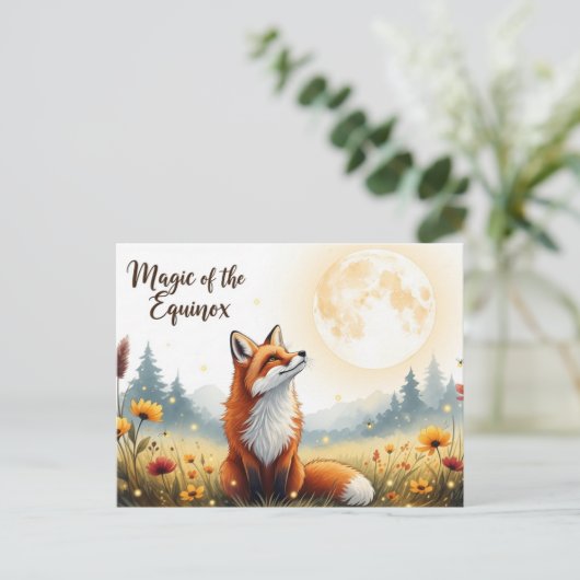 Fall Equinox Postkarte (Stehend Vorderseite)
