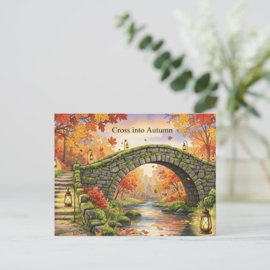 Fall Equinox Postkarte (Stehend Vorderseite)