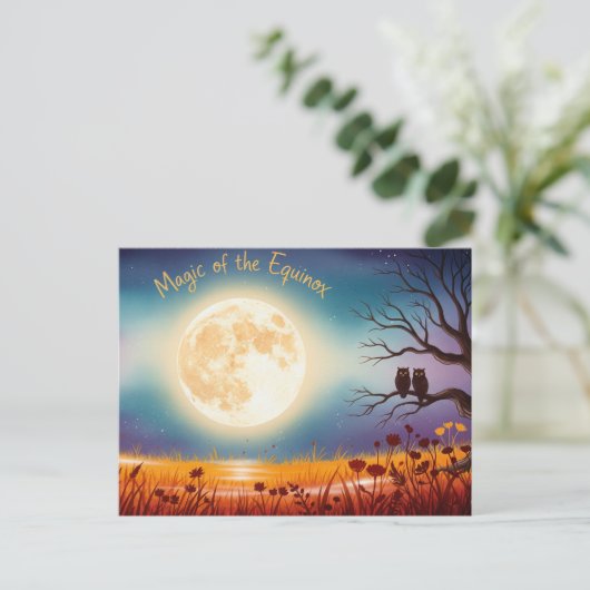 Fall Equinox Postkarte (Stehend Vorderseite)