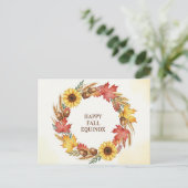Fall Equinox Postkarte (Stehend Vorderseite)