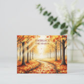 Fall Equinox Postkarte (Stehend Vorderseite)