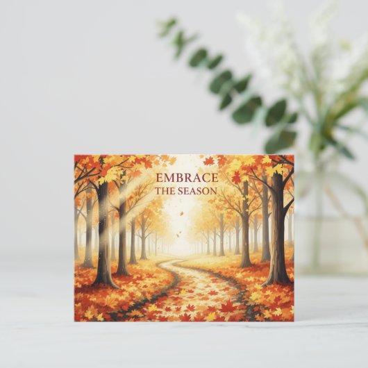 Fall Equinox Postkarte (Stehend Vorderseite)