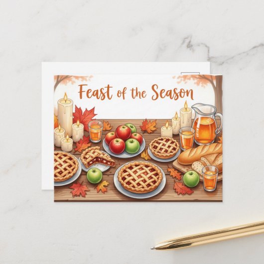 Fall Equinox Postkarte (Vorderseite/Rückseite Beispiel)