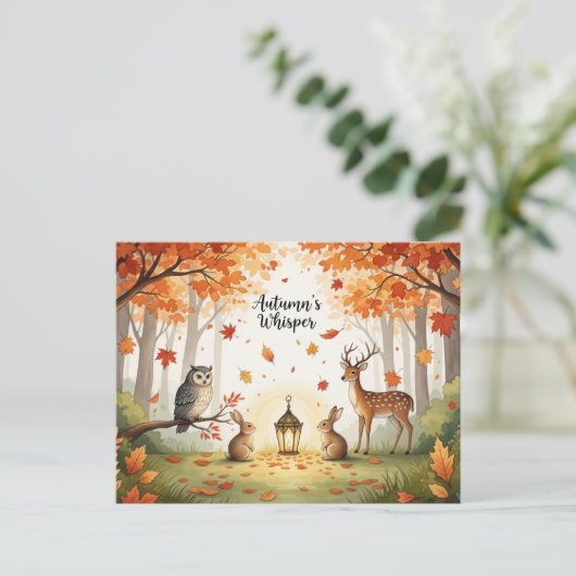 Fall Equinox Postkarte (Stehend Vorderseite)