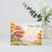 Fall Equinox Postkarte (Stehend Vorderseite)