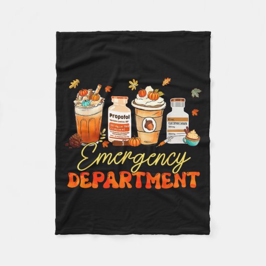 Fall Er Nurse Emergency Room Nurse School Pumpkin  Fleecedecke (Vorderseite)
