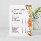 Fall Er sagte, sie habe Brautparty-Spielkarte Ankündigung (Stehend Vorderseite)