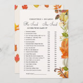 Fall Er sagte, sie habe Brautparty-Spielkarte Ankündigung (Vorne/Hinten)