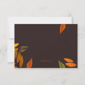 Fall Erinnerung Beileid Danke Karte (Rückseite)