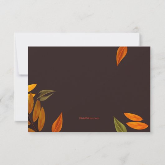 Fall Erinnerung Beileid Danke Karte (Rückseite)