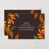 Fall Erinnerung Beileid Danke Karte (Vorne/Hinten)