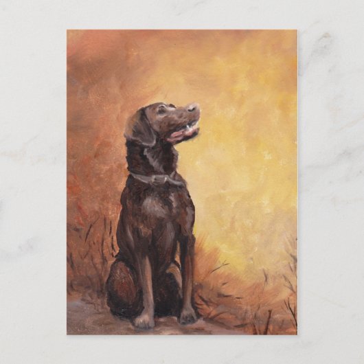 "Fall Erinnerungen" Labrador Retriever Art Postkar Postkarte (Vorderseite)