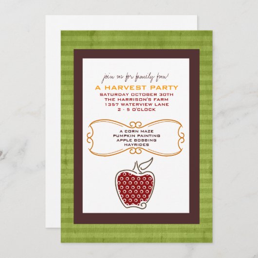 Fall-Ernte-Party Einladungen (Vorne/Hinten)