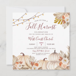 Fall Ernte Party, Fall Fest, Fall Community Einladung
