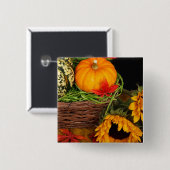 Fall-Ernte-Sonnenblumen Button (Vorne & Hinten)
