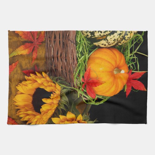 Fall-Ernte-Sonnenblumen Handtuch (Horizontal)