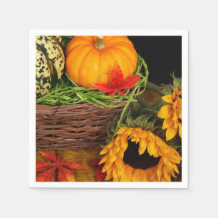 Fall-Ernte-Sonnenblumen Serviette