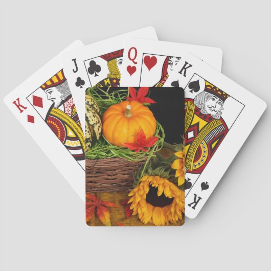 Fall-Ernte-Sonnenblumen Spielkarten (Rückseite)