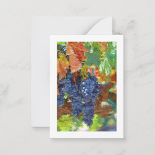 Fall Ernte Trauben Mitteilungskarte