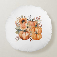 Fall Erntedank Boho Aqucolor Pumpkin Florals