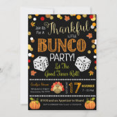 Fall Erntedank Bunco Party Einladung (Vorderseite)