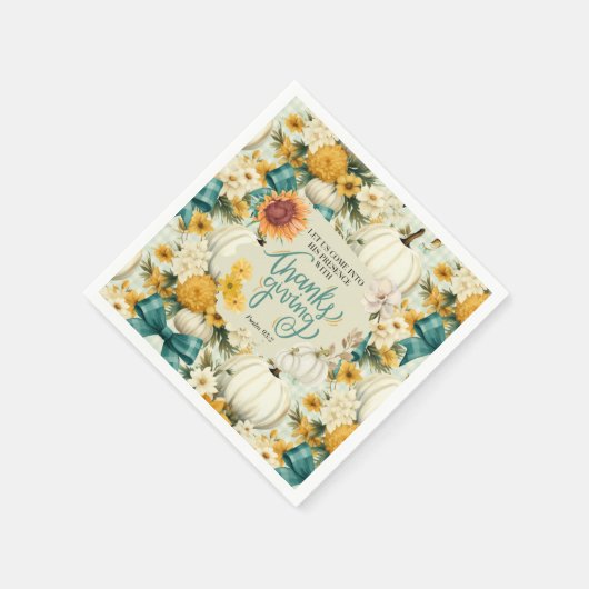 Fall Erntedank Christlich Inspiration Serviette (Ecke)