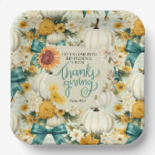 Fall Erntedank Country Style Paperplate Pappteller (Vorderseite)