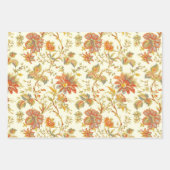 Fall Erntedank Floral Orange Kariert Hearts Geschenkpapier Set (Vorderseite)