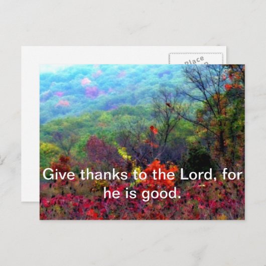 Fall-Erntedank-Fotografie Feiertagspostkarte (Vorne/Hinten)