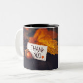 Fall Erntedank Fotografie Pumpkin Fotografie Zweifarbige Tasse (Vorderseite Links)