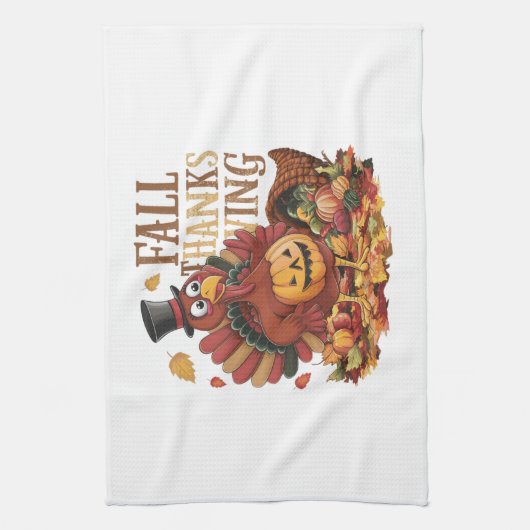 fALL ERNTEDANK Geschirrtuch (Vertikal)