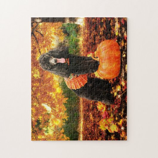 Fall-Erntedank - Gidget - Pudel Puzzle (Vertikal)