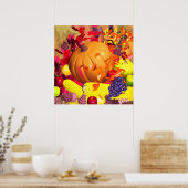 Fall Erntedank Harvest Poster (Küche)