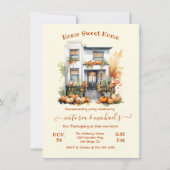 Fall Erntedank Housewarming Party Einladung (Vorderseite)