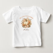 Fall Erntedank Little Pumpkin Girl Pastellname Baby T-shirt (Vorderseite)