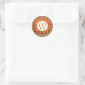 Fall Erntedank Orange Blätter Stickers Siegel (Tasche)
