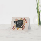 Fall Erntedank Pumpkin Baby Schwangerschaft Ann Ankündigung (Vorderseite)