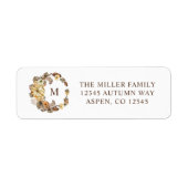 Fall Erntedank Pumpkin Wreath Rücksendeadresse (Vorne)