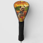 Fall-Erntedank - Tucker - Yorkie Golf Headcover (Vorderseite)