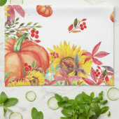 Fall Erntedank Wasserfarbe Pumpkin Geschirrtuch (Gefaltet)