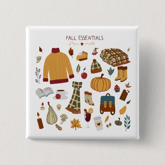 Fall Essentials Digital Zeichnend Button (Vorderseite)