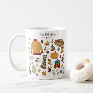 Fall Essentials Digital Zeichnend Kaffeetasse