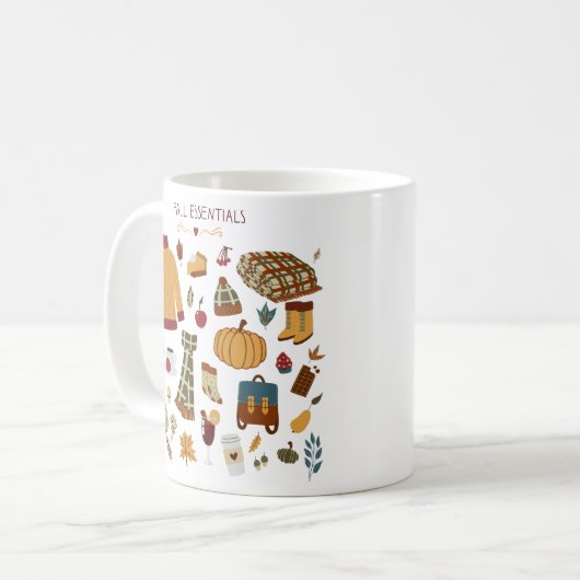 Fall Essentials Digital Zeichnend Kaffeetasse (Vorderseite Links)
