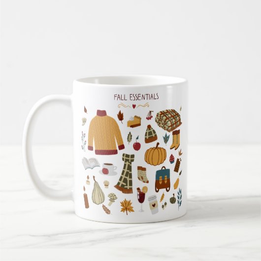 Fall Essentials Digital Zeichnend Kaffeetasse (Links)