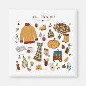 Fall Essentials Digital Zeichnend Magnet (Vorne)