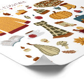 Fall Essentials Digital Zeichnend Poster (Ecke)