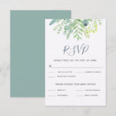 Fall Eucalyptus Berry Floral Wedding RSVP Karte (Vorne/Hinten)