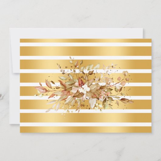 Fall Eucalyptus Bubbles & Brews Rehearsal Dinner Einladung (Rückseite)